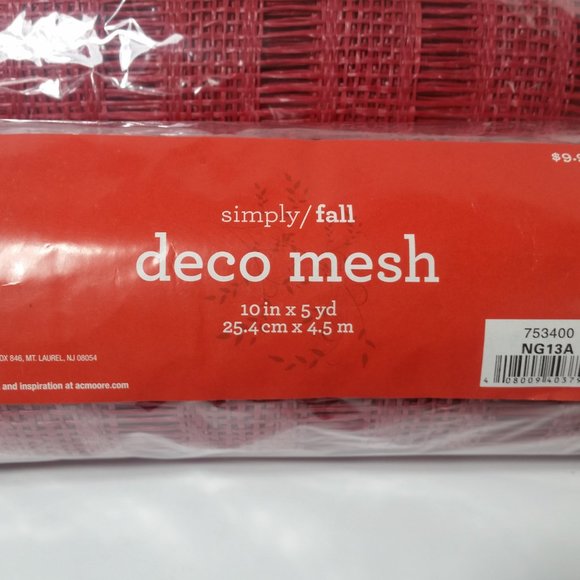 2 Rolls Deco Mesh Wreath Making Crafts Deep Red - Picture 3 of 4